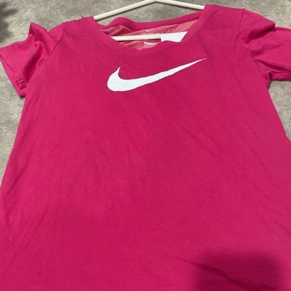 Nike Tops - Nike women’s  Pink short sleeve T-Shirt with large logo sz Medium